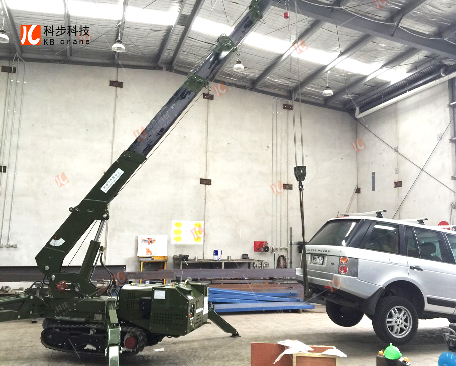 Overseas workshop maintenance by using spider crane 